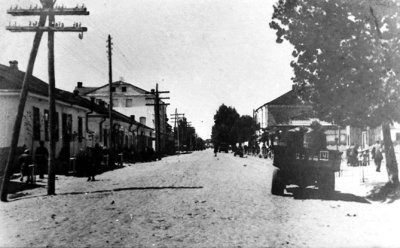 Вулиця Леніна (колишня Корецька, нині — Шевченка). Фото 1950-х років